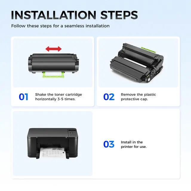 Alt view image 4 of 7 - B410 B415 Black High Capacity Toner Cartridge with Chip Replacement for Xerox 006R04725 006R04726 Toner Compatible for Xerox B410 Versalink B415 B415DN Multfunction Printer Laser All-in-One Ink 1-Pack