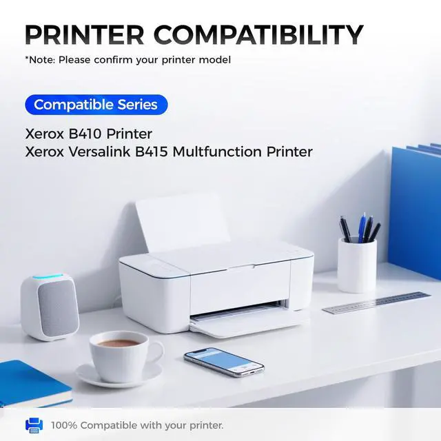Alt view image 2 of 7 - B410 B415 Black High Capacity Toner Cartridge with Chip Replacement for Xerox 006R04725 006R04726 Toner Compatible for Xerox B410 Versalink B415 B415DN Multfunction Printer Laser All-in-One Ink 1-Pack
