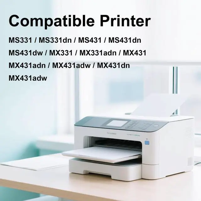 Alt view image 2 of 5 - 55B1H00 Toner Cartridge Compatible for Lexmark 55B1H00 55B1000 Toner for MS431 MS331 MS331dn MS431dn MS431dw MX331 MX431 MX331adn MX431adn MX431adw MX432adwe Laser Printers Black, 2 Pack