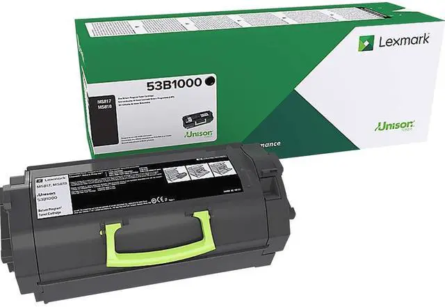 Main image of 53B1000 MS817n Return Program Toner Cartridge, black, 1 Size