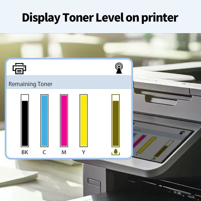 Alt view image 4 of 7 - 067H (4 Pack High-Yield) Compatible Toner for Canon 067H 067 | CRG067H Cartridge Replacement With Chip | for LBP632Cdw LBP633Cdw MF653Cdw MF656Cdw Printer, Black + Cyan + Yellow + Magenta