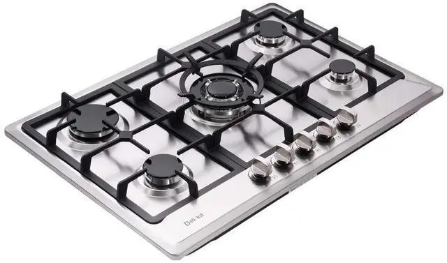 Main image of 30 Inch Gas Cooktop NG/LPG Sealed 5 Burner Stainless Steel Gas Hob DK257-A02