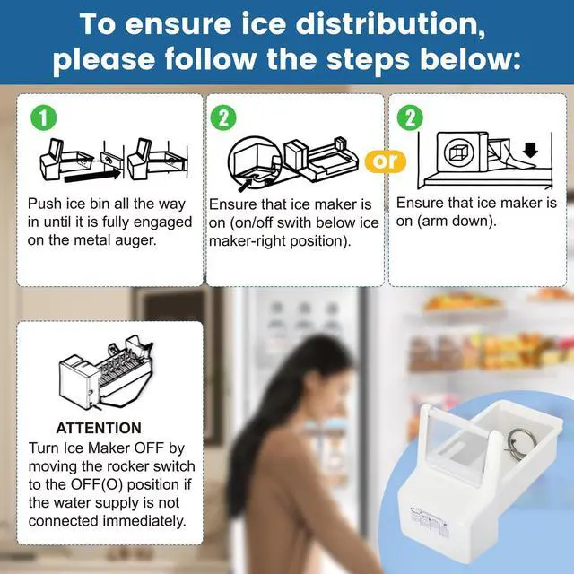 Alt view image 4 of 6 - WPW10558424 for Whirlpool Ice Maker Replacement, Ice Bucket Assembly WPW10558424 Compatible with Whirlpool Kenmore Maytag Amana Refrigerator, WRS322FDAM04, WRS321SDHZ08, WRS321SDHZ05, WRS321SDHZ01