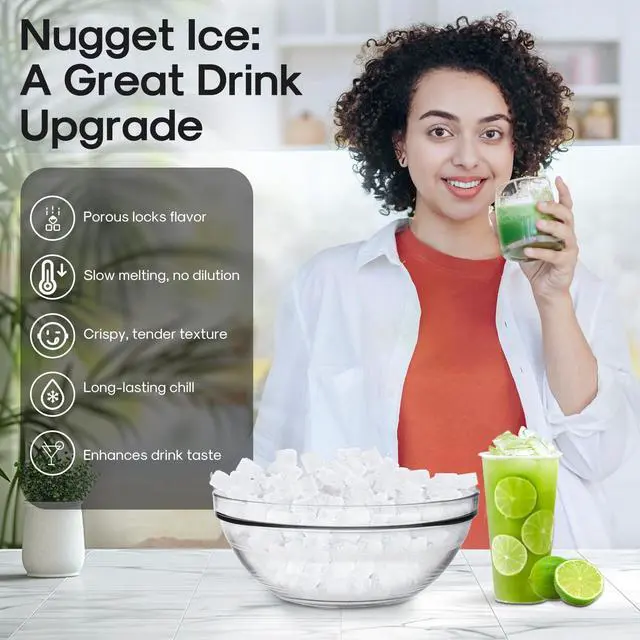 Alt view image 5 of 7 - Nugget Ice Makers Countertop with App, Portable Ice Machine with WiFi, 33lbs in 24H, Ready in 5-10 Mins, Self CleaningSmall Ice Maker with Basket Scoop, for Home/Party/RV(Stainless Steel)