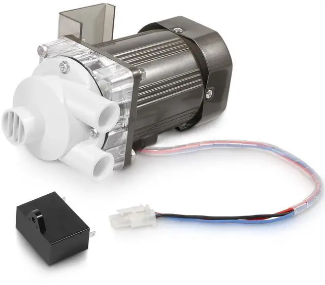 Main image of S-0731 Water Pump for Hoshizaki, Ice Machine Motor Assembly with Mounting Plate, 14-Inch Cable, and Factory Plug