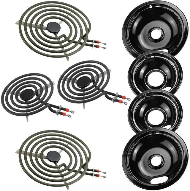 Main image of Porcelain Burner Drip Pan & MP22YA Electric Range Burner Element | Compatible with Whirl-pool Electric Range Stove