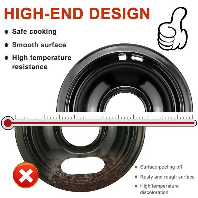 Alt view image 2 of 6 - Porcelain Burner Drip Pan & MP22YA Electric Range Burner Element | Compatible with Whirl-pool Electric Range Stove
