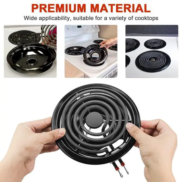 Alt view image 3 of 6 - Porcelain Burner Drip Pan & MP22YA Electric Range Burner Element | Compatible with Whirl-pool Electric Range Stove