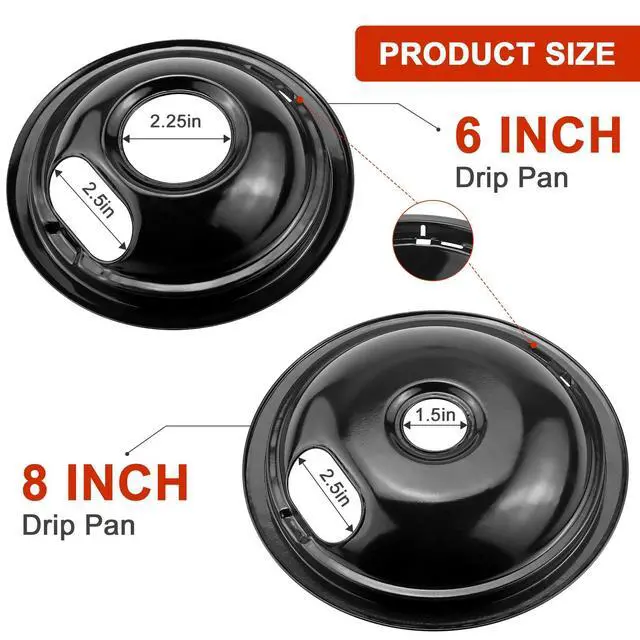 Alt view image 5 of 6 - Porcelain Burner Drip Pan & MP22YA Electric Range Burner Element | Compatible with Whirl-pool Electric Range Stove