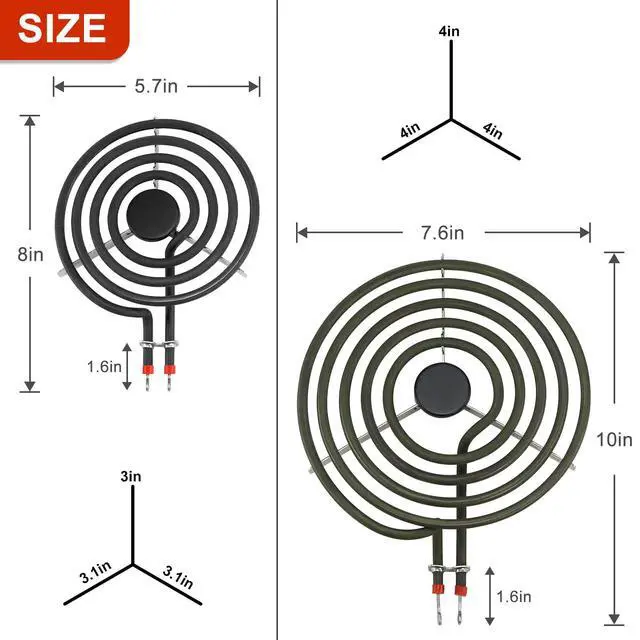 Alt view image 6 of 6 - Porcelain Burner Drip Pan & MP22YA Electric Range Burner Element | Compatible with Whirl-pool Electric Range Stove