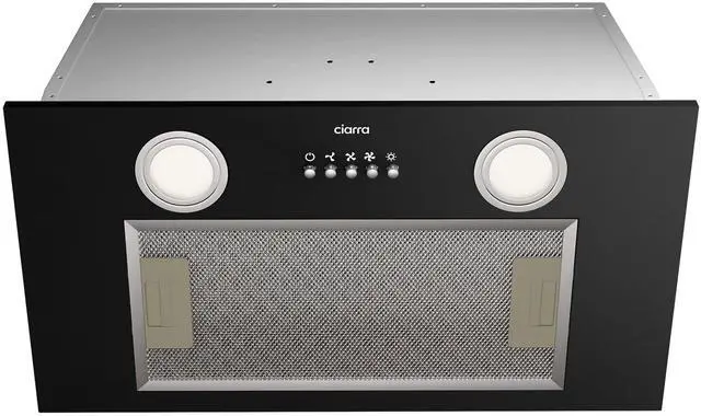Main image of Insert Range Hood 20 inch 650 CFM Kitchen Stove Vent Hood with LED Light, 3 Speed Exhaust Fan, Push Button, Black, CAB52913E-N