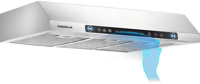 Main image of 36 Inch(900mm) Under Cabinet Range Hood, 700 CFM Kitchen Vent Hood with Touch & Gesture Control, 3-Speed Quiet Operation, Stainless Steel with LED Lights, Ducted/Ductless