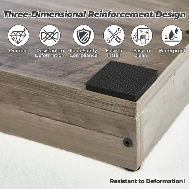 Alt view image 5 of 7 - Noodle Board Stove Covers for Gas Burners, 30"L x 22"W x 2.5"Th Heavyweight Stove Top Covers for Electric Stove, Buil-in Handles, RV Stove Cover, Sink Cover, Wooden Serving Tray (Grey)