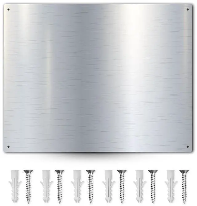 Main image of 30" x 24" Backsplash for Kitchen Wall Stove Backsplash Protector with Ultra Flat and Flushed Metal Backs plash for Panel Stainless Steel (2)
