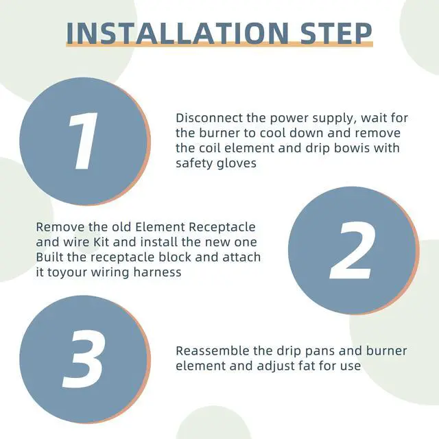 Alt view image 5 of 7 - WB30M1 WB30M2 Electric Stove Burners & WB17T10006 Terminal Block Kit & WB31M19 WB31M20 Black Porcelain Burner Drip Pans Set Fit for G-E Ken-More Hot-Point Electric Range Burner Set by