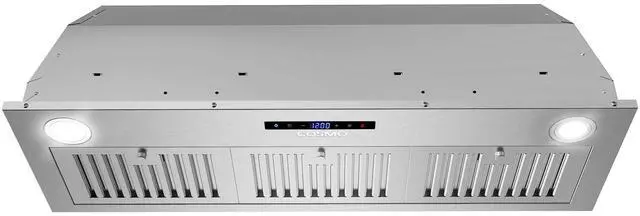 Main image of 36 in. Lumin Collection 380 CFM Ducted Insert Range Hood, LED, Stainless | COS-36IRHS Soft Touch Controls, 3 Fan Speeds, Permanent Dishwasher-Safe Baffle Filters, Backdraft Damper