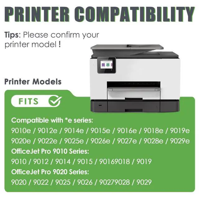 Alt view image 2 of 7 - 962XL 962 Ink Cartridges Replacement for HP 962XL Ink Cartridges Combo Pack for OfficeJet Pro 9010 Series 9015 9018 9020 Printer (Black, Magenta, Cyan, Yellow, 4-Pack)