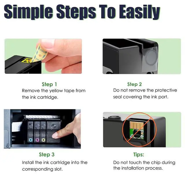 Alt view image 5 of 7 - 962XL 962 Ink Cartridges Replacement for HP 962XL Ink Cartridges Combo Pack for OfficeJet Pro 9010 Series 9015 9018 9020 Printer (Black, Magenta, Cyan, Yellow, 4-Pack)
