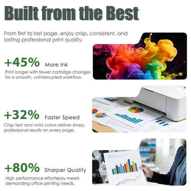 Alt view image 7 of 7 - 962XL 962 Ink Cartridges Replacement for HP 962XL Ink Cartridges Combo Pack for OfficeJet Pro 9010 Series 9015 9018 9020 Printer (Black, Magenta, Cyan, Yellow, 4-Pack)