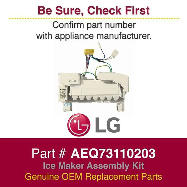Alt view image 2 of 3 - AEQ73110203 Refrigerator Ice Maker Assembly Kit