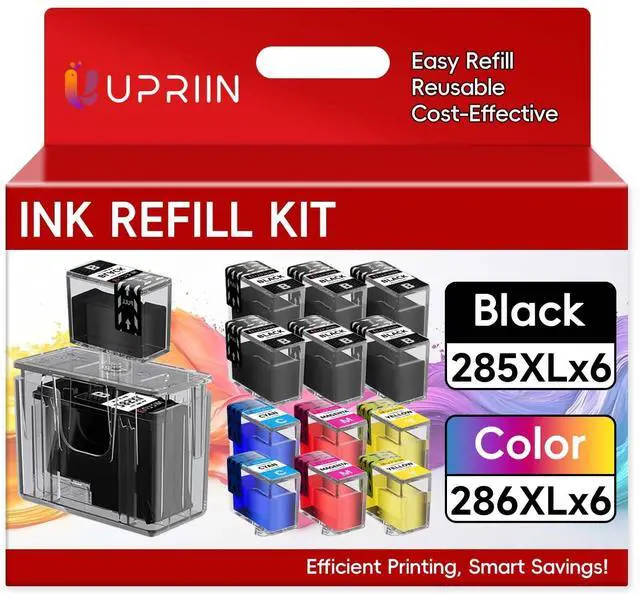 Main image of PG-285XL CL-286XL Ink Refill Kit for Canon PG-285 CL-286 PG-285XL CL-286XL Ink Cartridges Compatible for 285XL 286XL Compatible with TS4320 TS6520 TR7120 Printer Ink (12-Pack, 6BK/2C/2M/2Y)