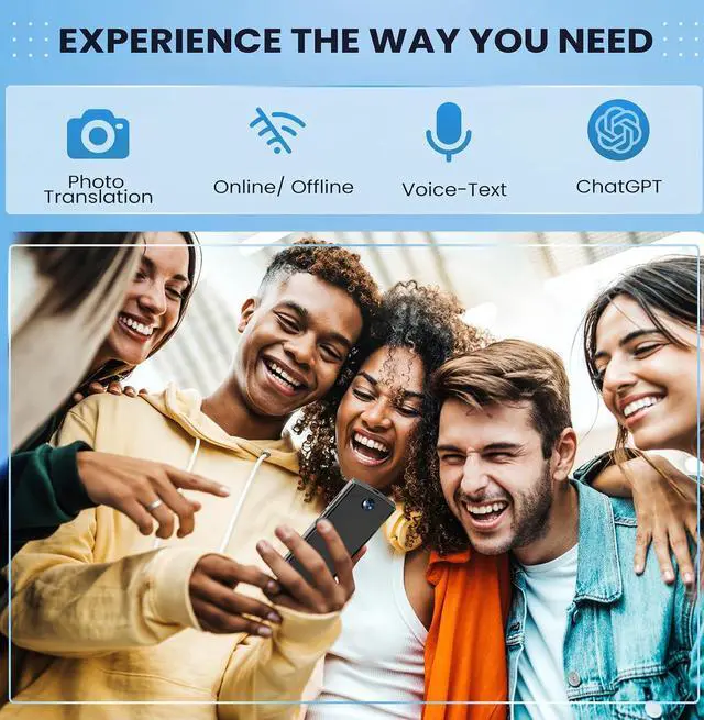 Alt view image 5 of 7 - AI Language Translator Device, Voice-Text Translator Device in 138 Languages For Business and Learning, Online/Offline/ChatGPT/Photo Translation