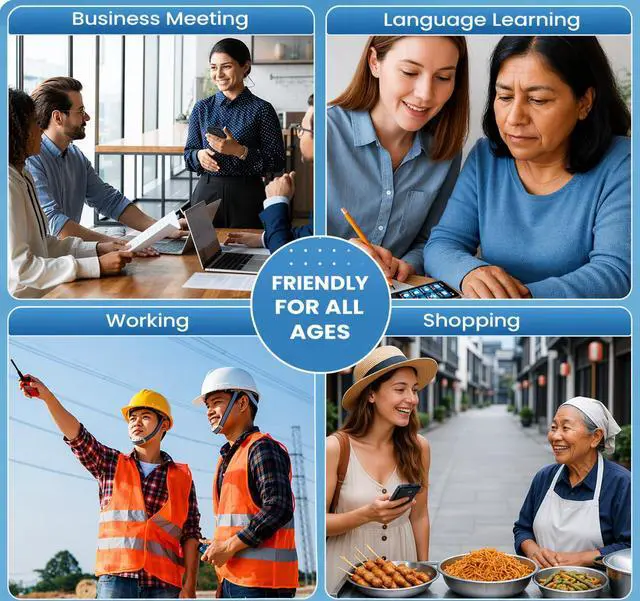 Alt view image 6 of 7 - AI Language Translator Device, Voice-Text Translator Device in 138 Languages For Business and Learning, Online/Offline/ChatGPT/Photo Translation