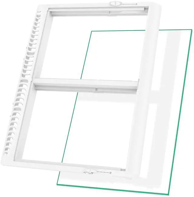 Main image of UPGRADED 240364787 Refrigerator Crisper Drawer Cover with 240350608 Crisper Glass Replacement Compatible with Frigidaire kenmore Refrigerator Drawer Replacement, Fridge Crisper Pan Drawer Cover