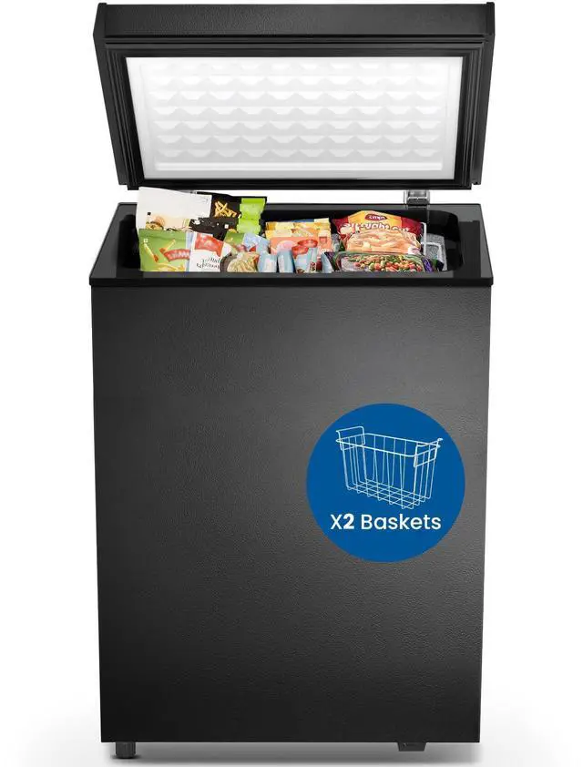 Main image of Chest Freezer 3.0 Cubic Feet Compact Freezer with 2 Removable Baskets, Free Standing Top open Door Deep Freezer, Adjustable Temperature for Home Dorm, Bar, Basement, Kitchen