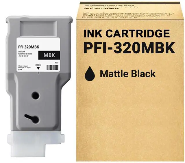 Main image of Compatible PFI-320 PFI-320MBK Matte High Yield 300-ml Ink Cartridge (2889C001AA) Replacement for Canon PFI-320MBK ImagePROGRAF GP-200 GP-300 TM-200 TM-205 TM-300 TM-305 TM-250 TM-255 (1-Pack)