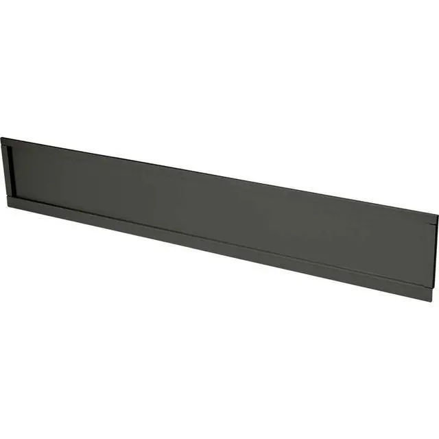 Alt view image 2 of 5 - 11NBBKGDDS Front Control Freestanding Range Universal Backguard, Black Stainless Steel Backsplash Guard