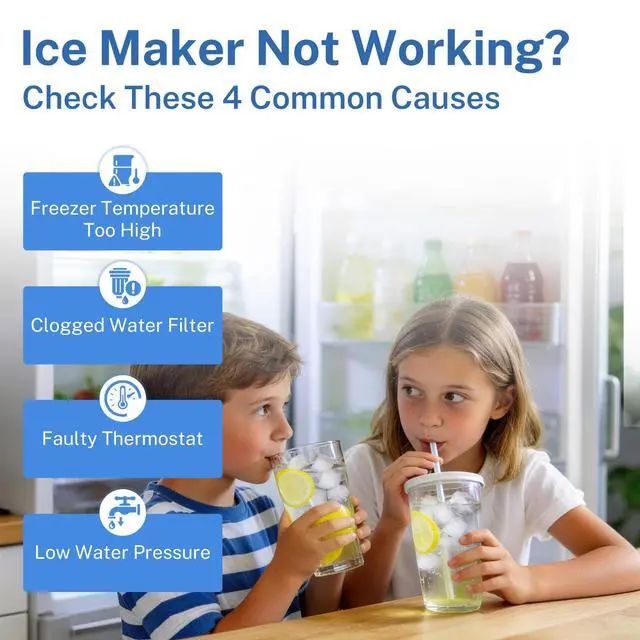 Alt view image 6 of 7 - 2198597 Ice Maker, 185W 115V 60Hz, Fit for Whirlpool, Maytag | High Efficiency Ice Making, Food-grade Materials, Replaces W10122502, 626663, 1016069, 2198678