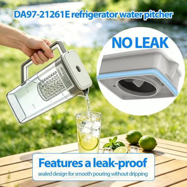 Alt view image 2 of 7 - DA97-21261E Water Pitcher Assembly Replacement for samsung Refrigerator | RF29A9671SR, RF29A9071SR, RF23A9671SR, etc Water Pitcher. No Leak, Includes 2 Extra Sealing Rings