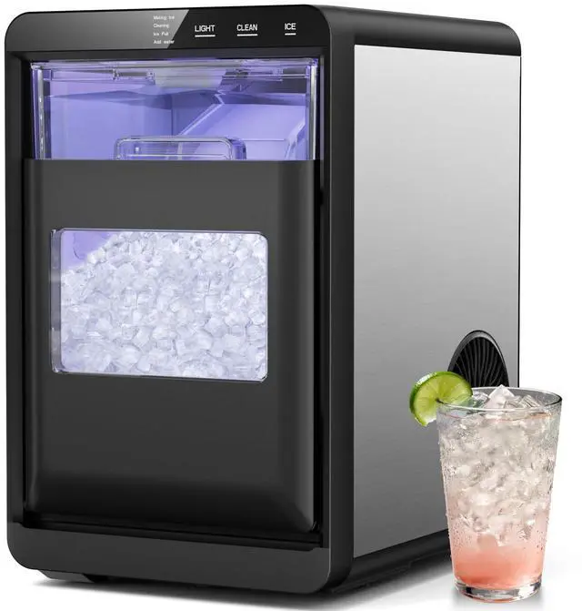Main image of Nugget Ice Maker, 44lbs/24h Ice Makers Countertop, Self-Cleaning Pellet Ice Maker with LCD Display, 5-15 Minute Fast Ice Making, Chewable Ice Maker for Home/Kitchen/Office