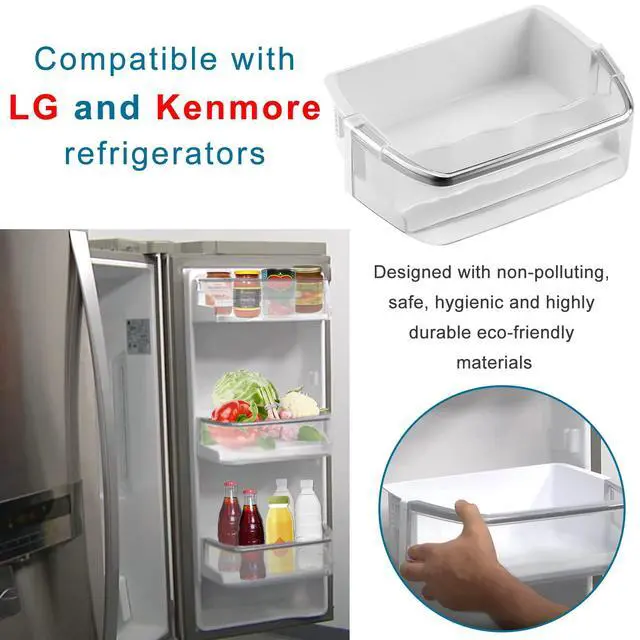 Alt view image 3 of 5 - Fits for kenmore Elite Refrigerator Parts By - AAP73252202 AAP73252209 Refrigerator Door Bin for L.G Refrigerator LFX31925ST LFXC24726S LFX25991ST (Right, 2 Pack)
