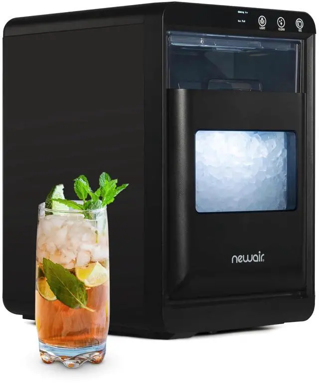 Main image of Nugget Ice Maker Countertop | 44 lbs/Day Pebble Ice Machine with Self-Cleaning | Soft Chewable Pebble & Sonic-Style Ice | Black Stainless Steel