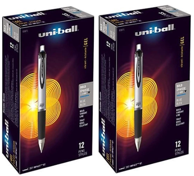 Main image of 207 Impact RT Retractable Gel Rollerball Pen, 1.0mm, Bold Point, Blue Ink, Pack of 24 (65871)