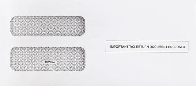 Alt view image 5 of 7 - 500 1099 NEC Tax Form Envelopes Designed for Printed 1099 NEC Forms 2025 (will not work for 2026 Nec) -Gummed Seal- Double-Window, Security Tinted Envelopes, Fits Preprinted 3 up 1099 NEC, Box of 500