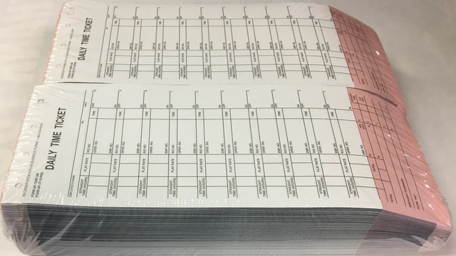 Alt view image 2 of 3 - Mechanic's Daily Time Ticket AP-1508T-AB, 250 Quantity (V8)