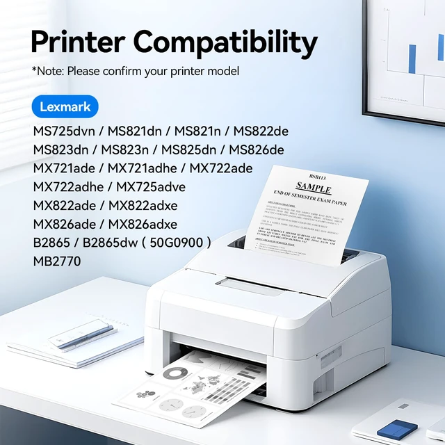 Alt view image 2 of 7 - 58D0Z00 Imaging Unit (Not Toner) Replacement for Lexmark 58D0Z00 Drum Unit Compatible with Lexmark MS725 MS821 MS822 MS823 MS824 MS825 MS826 MX721 MX722 MX725 MX822 MX824 MX826 B2865dw Laser Printer