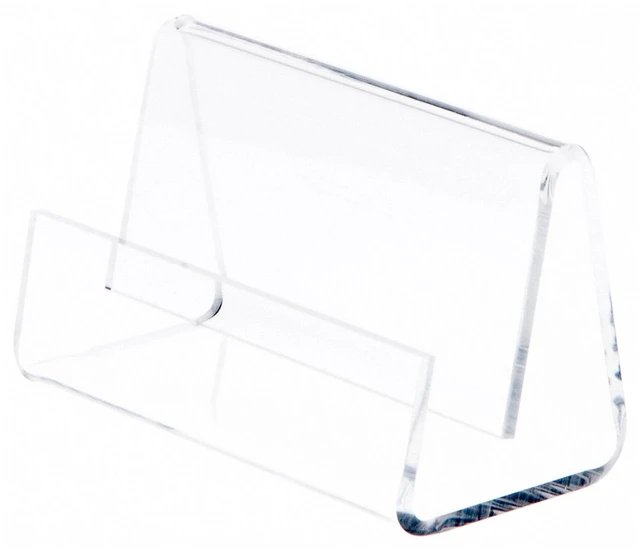 Main image of Clear Acrylic Deluxe Business Card / Postcard Holder, 3.5" W x 2.875" D x 2.125" H, Pack of 12