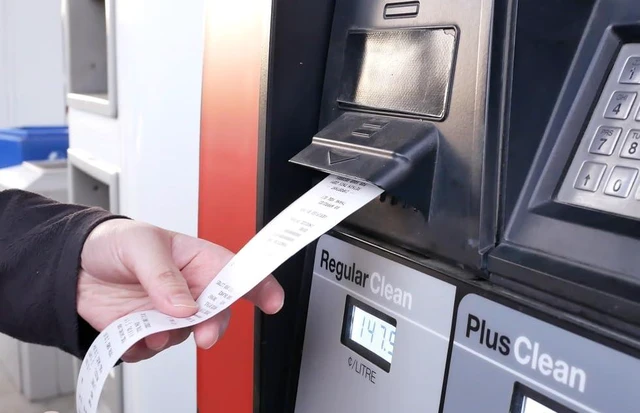 Alt view image 4 of 5 - 2 5/16" x 400' Gas Station Thermal Receipt Paper Rolls (12 Rolls) - Pay At Pump. Compatible with Dresser Wayne, Gilbarco, VeriFone Ruby, Speedpass, Vista and Other Systems