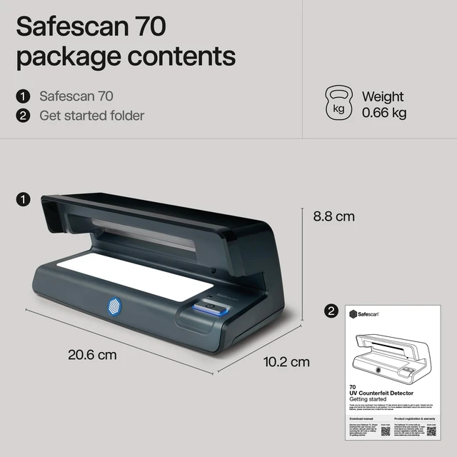 Alt view image 4 of 5 - 70 Counterfeit Bill Detector with Powerful UV and White Light Professional Counterfeit Money Detector Machine, Money Checker of All Currency, Credit Cards & ID