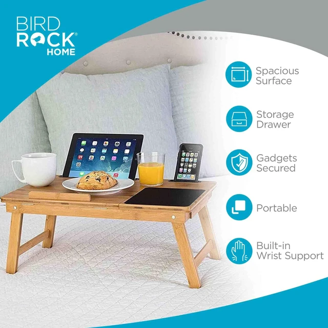 Alt view image 3 of 5 - Multi Tasking Laptop Bed Tray Lap Desk Supports Laptops Up to 18 Inches (Natural)