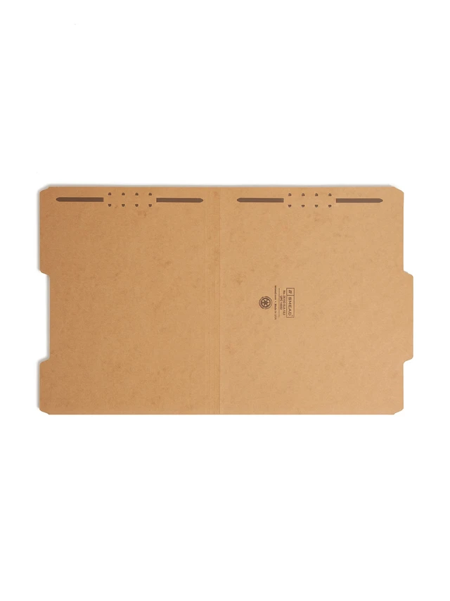 Alt view image 2 of 7 - Heavyweight Fastener File Folder, 2 Fasteners, 2/5-Cut Tab Right of Center Position, Guide Height, Letter Size, Kraft, 50 per Box (14882)