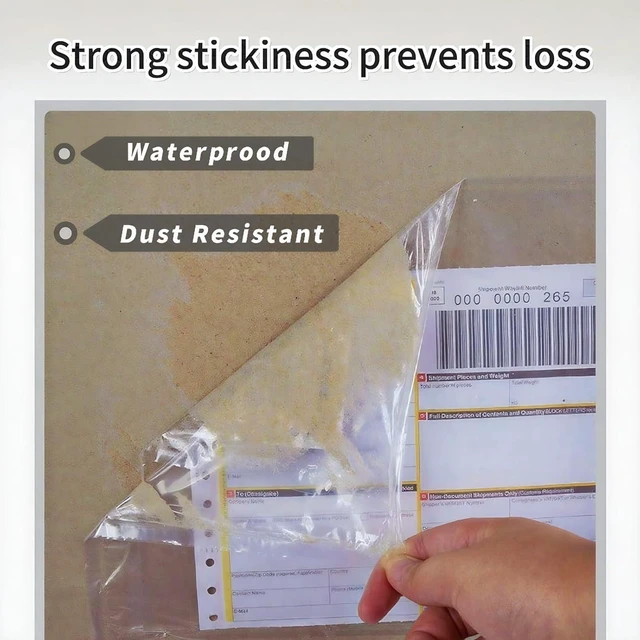 Alt view image 3 of 5 - 1000 PCS 6"x10" Clear Packing Slip Pouches List Envelopes Self-Adhesive Plastic Mailing Pouch Enclosed Bags for Packing Slips Invoice Label