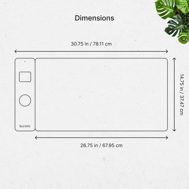 Alt view image 6 of 6 - Wireless Charging Desk Pad, Large Non-Slip Reversible Felt & Vegan PU Leather Desk Mat, Waterproof, Detachable Magnetic Panel - Organize, Charge 2 Devices, Apple & Android Compatible - Black