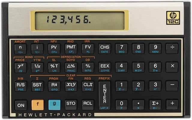 Alt view image 2 of 7 - HP 12C Financial Calculator + Protective Case Black