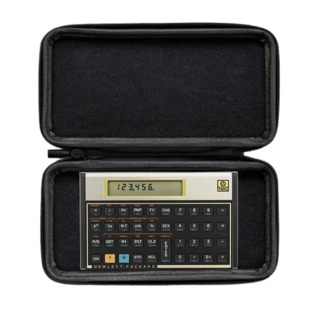 Alt view image 7 of 7 - HP 12C Financial Calculator + Protective Case Black