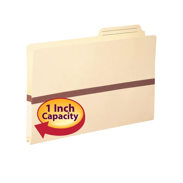 Alt view image 2 of 6 - File Pocket, 2/5-Cut Printed Tab, Tyvek®-Reinforced, Legal Size, Manila, 50 per Box (76487)